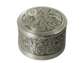 Pewter Sun Box Raven design by BOMA - Tribal Spirit Gallery